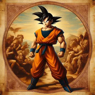 Goku en pintura
